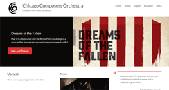 Desktop Screenshot of chicagocomposersorchestra.org